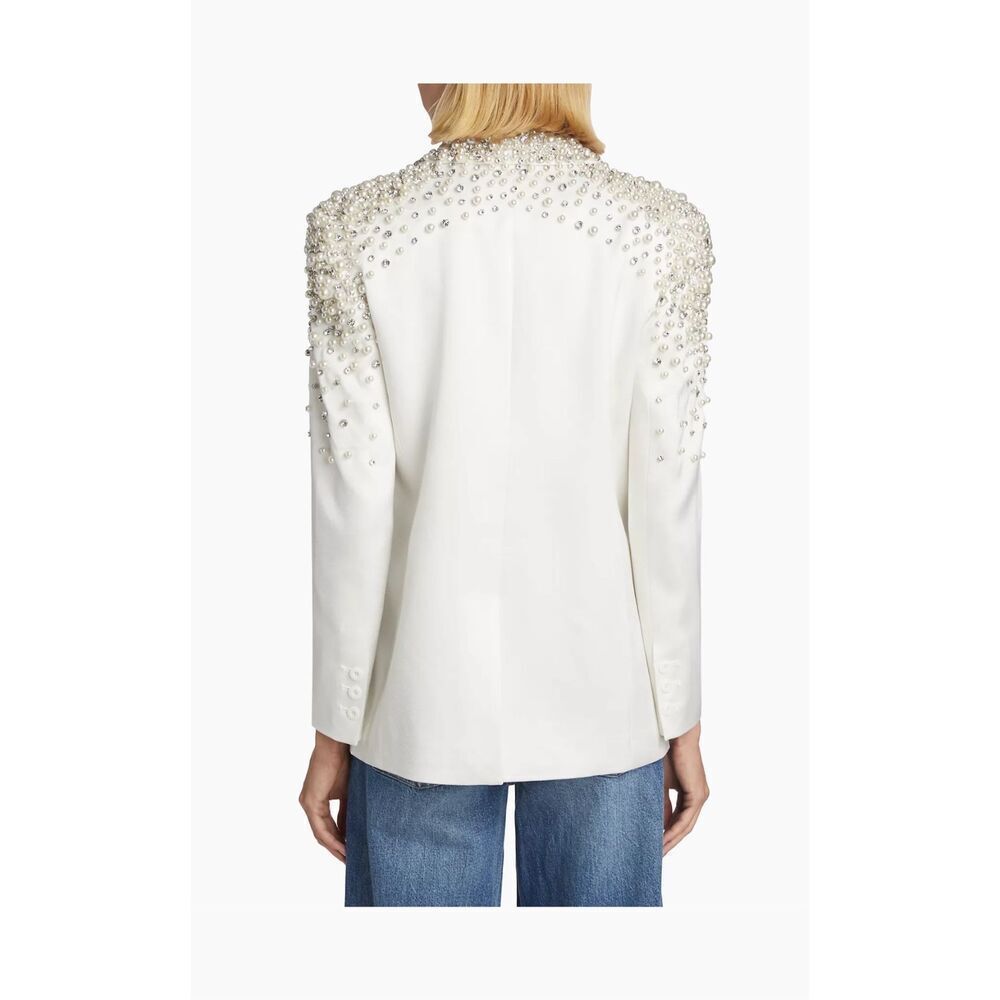 Alice + Olivia White Embellished Blazer - Picture 4 of 15